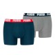 боксерки,мъжко,бельо,puma,everyday,basic,boxers,2,units,navy,grey,melange,(multicolor)