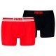 боксерки,мъжко,бельо,puma,everyday,placed,logo,boxers,2,units,red,black,(multicolor)