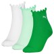 чорапи,дамски,чорапи,puma,ruffle,3,units,quarter,short,socks,3,pairs,green,white,combo,(multicolor)