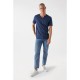 тениска,мъжки,тениски,salsa,jeans,new,basic,slim,fit,short,sleeve,v,neck,t,shirt,dark,blue,(blue)