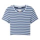 тениска,детски,тениски,tom,tailor,cropped,striped,rib,short,sleeve,t,shirt,navy,middle,blue,white,stripe,(blue)
