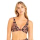 дамски,бански,костюми,hurley,bayside,knot,bikini,top,black,(orange)