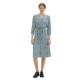 рокля,дамски,поли,и,рокли,tom,tailor,printed,with,belt,3,4,sleeve,dress,green,(green,abstract,leaf,print)