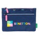 канцеларски,принадлежности,safta,great,with,2,zippers,benetton,pencil,case,cool,(multicolor)
