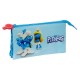 канцеларски,принадлежности,safta,triple,los,pitufos,pencil,case,blue,(multicolor)