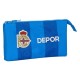 канцеларски,принадлежности,safta,triple,real,deportivo,de,la,coruña,pencil,case,blue,(multicolor)