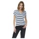 тениска,дамски,тениски,only,lira,life,short,sleeve,v,neck,t,shirt,blue,(infinity,stripes,cloud,dancer)