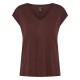 тениска,дамски,тениски,pieces,kamala,short,sleeve,v,neck,t,shirt,brown,(tawny,port)