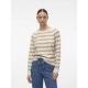 блуза,дамски,пуловери,дамски,плетени,дрехи,vero,moda,doffy,sweater,birch,stripes,w,sepia,tint,(beige)