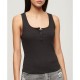 тениска,дамски,тениски,superdry,essential,button,down,sleeveless,t,shirt,bison,black,(black)