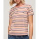 тениска,дамски,тениски,superdry,essential,logo,short,sleeve,t,shirt,sunset,coral,stripe,(orange)