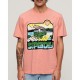 тениска,мъжки,тениски,superdry,neon,travel,graphic,loose,short,sleeve,t,shirt,orange