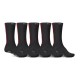 чорапи,мъжки,чорапи,globe,stripe,hi,crew,socks,5,pairs,black,(black,red)