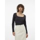 тениска,дамски,тениски,vero,moda,million,long,sleeve,t,shirt,beige,(black)