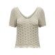 тениска,дамски,тениски,only,becca,life,short,sleeve,v,neck,t,shirt,beige,(feather,gray)