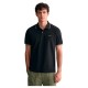 мъжки,блузи,с,яка,gant,tipped,piqué,short,sleeve,polo,black,(black)