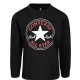 детска,тениска,мъжки,тениски,дамски,тениски,converse,kids,chuck,patch,long,sleeve,t,shirt,black,(black)