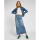 пола,дамски,поли,и,рокли,lee,back,slit,long,skirt,blue