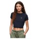 фланелка,с,къс,ръкав,дамски,топове,superdry,90s,lace,trim,short,sleeve,top,eclipse,navy,(blue)