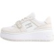 маратонки,дамски,маратонки,tommy,jeans,retro,basket,flatform,velcro,trainers,white