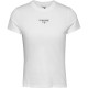 тениска,дамски,тениски,tommy,jeans,slim,essential,logo,1ext,short,sleeve,t,shirt,white
