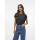 тениска,дамски,тениски,vero,moda,lava,plain,lurex,strip,short,sleeve,t,shirt,black,(black,stripes,silver,lurex)