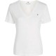 тениска,дамски,тениски,tommy,hilfiger,slim,cody,short,sleeve,v,neck,t,shirt,nos,ecru,(white)