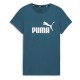 тениска,дамски,тениски,puma,ess,logo,short,sleeve,t,shirt,cold,green,(blue)