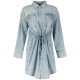 рокля,дамски,поли,и,рокли,g,star,relaxed,drawcord,long,sleeve,short,dress,blue