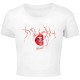 къса,блуза,дамски,топове,miss,tee,muah,cropped,short,sleeve,top,white