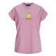 тениска,дамски,тениски,jack,&,jones,astrid,boxy,jjxx,short,sleeve,t,shirt,moonlite,mauve,print,yellow,smiley,(pink)
