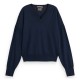 блуза,дамски,пуловери,дамски,плетени,дрехи,scotch,&,soda,178216,v,neck,sweater,blue