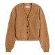 жилетка,дамски,пуловери,дамски,плетени,дрехи,scotch,&,soda,core,fuzzy,relaxed,cardigan,tobacco,melange,(brown)