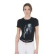 тениска,дамски,тениски,equestro,moon,riding,cotton,short,sleeve,t,shirt,black