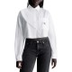 тениска,дамски,тениски,calvin,klein,jeans,label,cropped,long,sleeve,t,shirt,white