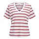 тениска,дамски,тениски,jack,&,jones,annie,reg,jjxx,short,sleeve,v,neck,t,shirt,bright,white,racing,red,(white)