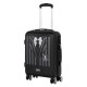 куфари,karactermania,wednesday,uniform,abs,4,wheel,cabin,suitcase,black