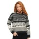 блуза,дамски,пуловери,дамски,плетени,дрехи,superdry,branded,pattern,sweater,grey,(black,island,ecru)