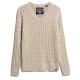блуза,мъжки,пуловери,дамски,пуловери,superdry,cable,v,neck,sweater,beige,(oatmeal,beige)