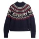 блуза,дамски,пуловери,дамски,плетени,дрехи,superdry,fairisle,branded,jumper,sweater,blue