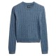 блуза,дамски,пуловери,дамски,плетени,дрехи,superdry,fitted,cable,sweater,wedgewood,blue,(blue)