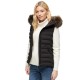потник,дамски,потници,superdry,fuji,faux,fur,vest,black