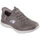 обувки,дамски,маратонки,skechers,summits,slip,on,shoes,brown,mesh,lavender,trim,(grey)