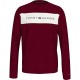 тениска,мъжки,пижами,tommy,hilfiger,block,logo,long,sleeve,pyjama,t,shirt,red