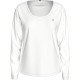 тениска,дамски,пижами,tommy,hilfiger,uw0uw05228,long,sleeve,pyjama,t,shirt,white