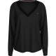 тениска,дамски,пижами,tommy,hilfiger,uw0uw05568,long,sleeve,pyjama,t,shirt,black