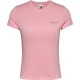 тениска,дамски,тениски,tommy,jeans,linear,short,sleeve,t,shirt,ballet,pink,(pink)