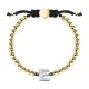бижутерия,le,petite,story,boules,letter,e,bracelet,golden,(black,golden)