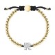 бижутерия,le,petite,story,boules,letter,r,bracelet,golden,(black,golden)