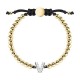 бижутерия,le,petite,story,boules,letter,v,bracelet,golden,(black,golden)